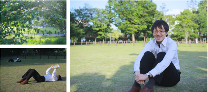 日曜の昼下がり、待ち合わせた中目黒公園に到着。 いた。伊藤さんだ。 「天気がよくて気持ちいいですね」少し照れながら、笑顔で迎えてくれた。